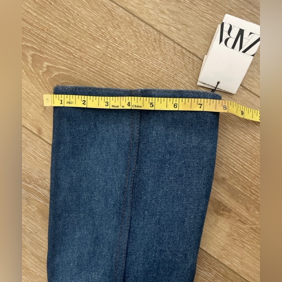 NWT Zara Denim Knee-High Boots Sz 9 - Picture 16 of 16